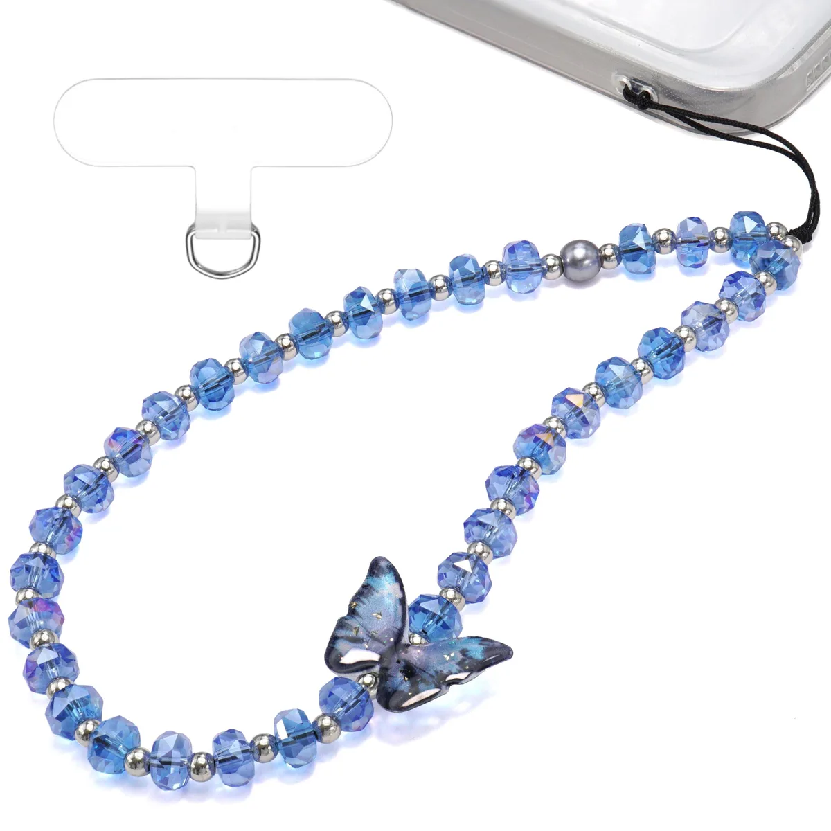 TRBR P-t001 Blue Acrylic Bracelet Phone Charm — product photo