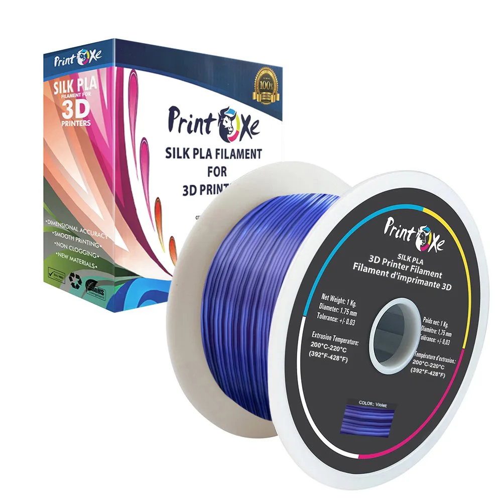 PrintOxe PrintOxe PLA like SILK Violet Purple 1.75 mm 1 Kg 3D printer filament — produkto nuotrauka