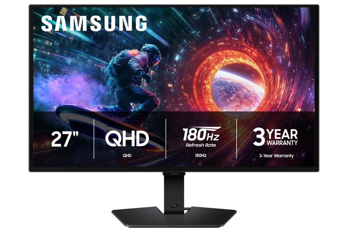 SAMSUNG SAMSUNG LS27FG500SNXZA 27" QHD 180Hz OLED gaming monitor — 商品写真