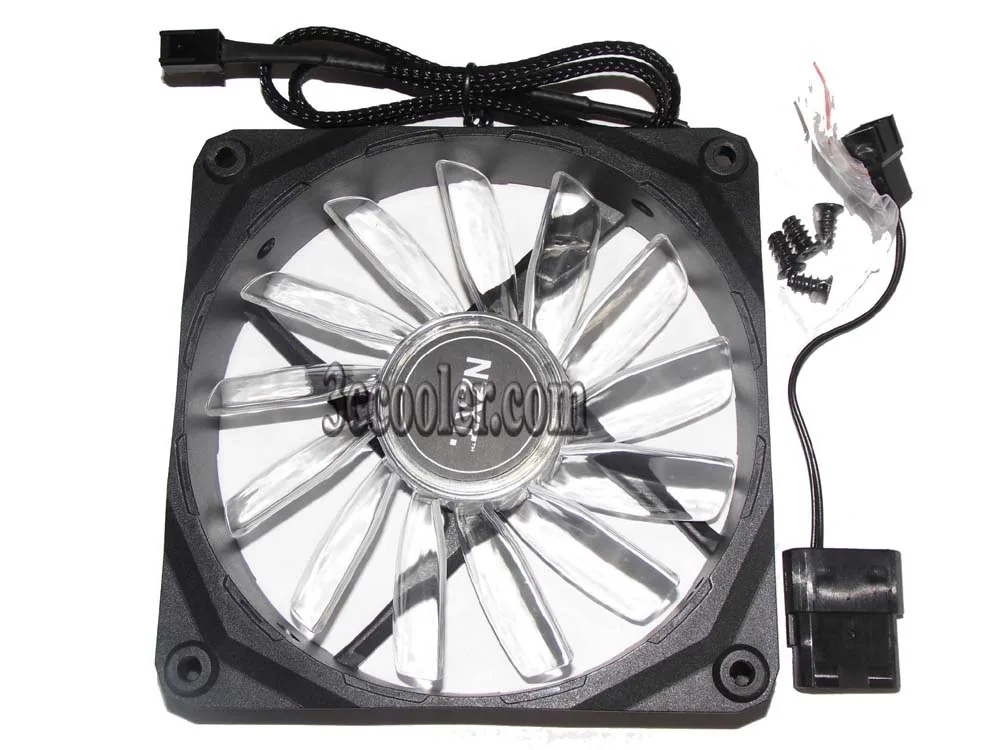 Zyvpee Zyvpee RF-FZ120-U1 120x25mm 12V .3A 3-pin blue LED case fan — foto produk