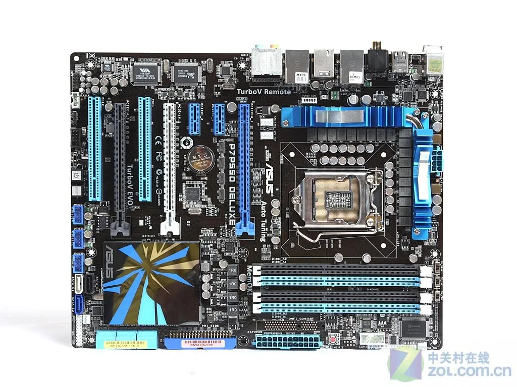 ASUS ASUS P7P55D Deluxe Intel P55 motherboard, LGA 1156, 16GB DDR3 — preces foto