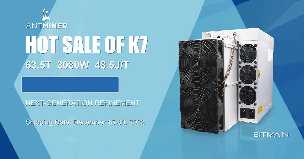 bitmain Bitmain Antminer K7 63.5Th/s mining hardware — photo du produit