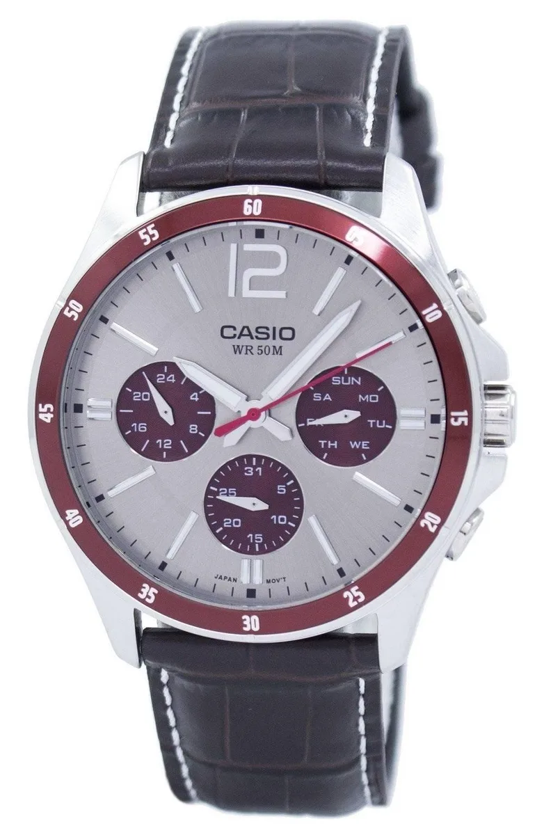 CASIO CASIO Enticer MTP-1374L-7A1VDF 43.50mm Brown Leather Watch — product photo