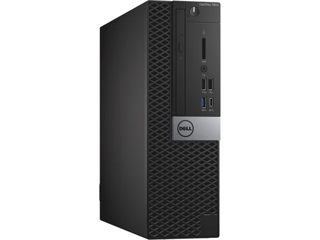 Small black and silver desktop tower, compact business form factor