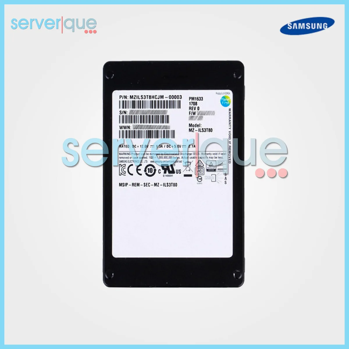SAMSUNG SAMSUNG PM1633 3.84TB SAS 12Gbps 2.5" internal SSD — produktbild
