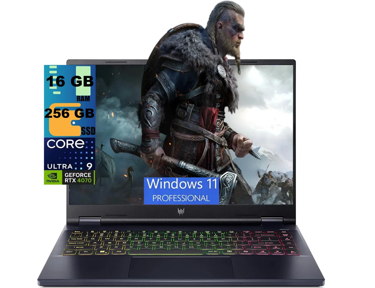 Acer America Acer Predator Helios Neo 14 gaming laptop Ultra 9 185H RTX 4070 16GB 512GB 14.5 165Hz Windows 11 Pro — product photo