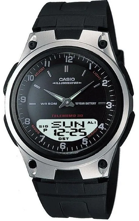 CASIO CASIO AW-80-1AV World Time 30 Telememo Watch — product photo