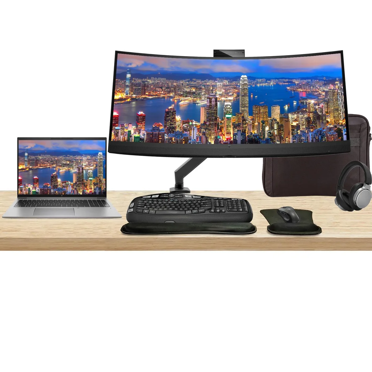 HP HP ZBook Firefly G10 16" i7-1365U 32GB 1TB T550 + Z34c 34" monitor bundle — 商品写真