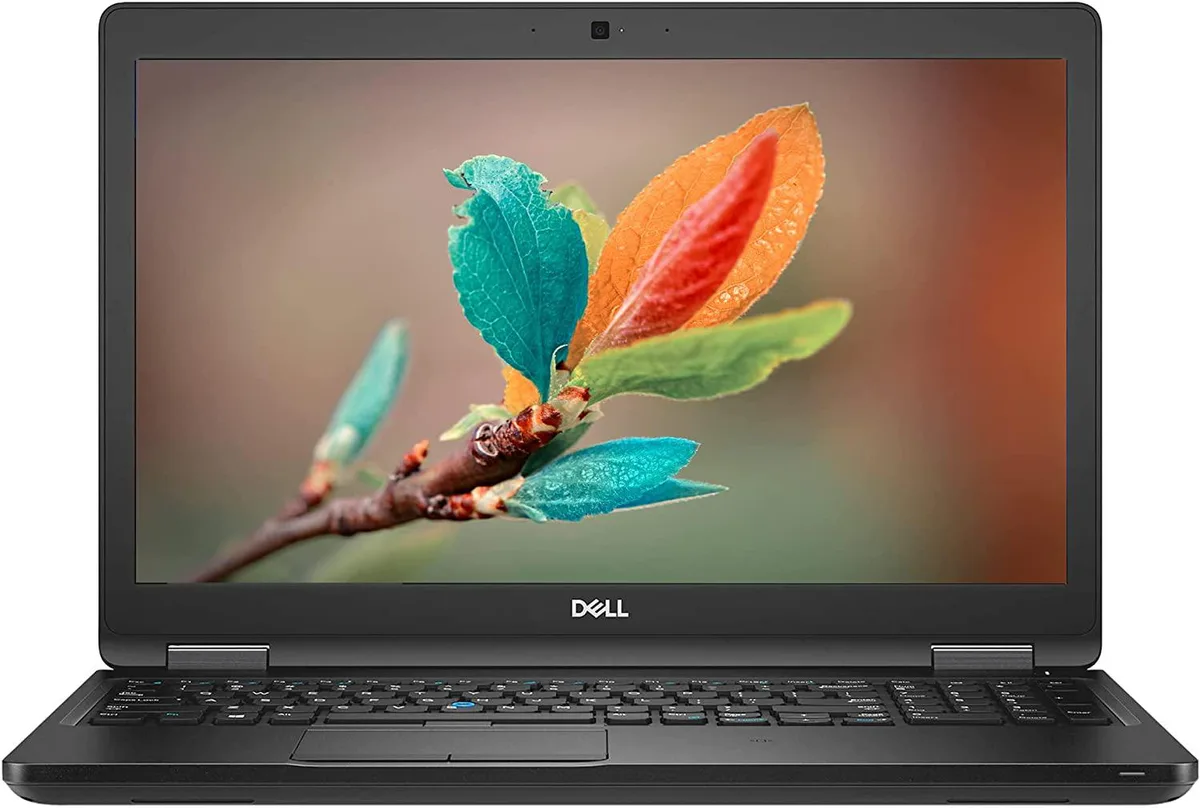 Black Dell Latitude 5590 laptop, 15.6 inch non-touch FHD IPS display, backlit keyboard, webcam, USB-C port, new condition