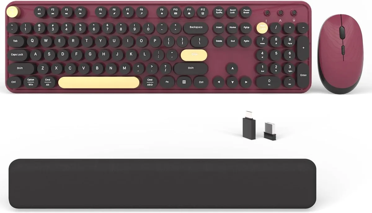 TUKO TUKO Wireless Keyboard & Mouse Combo Black-Claret — produktbild