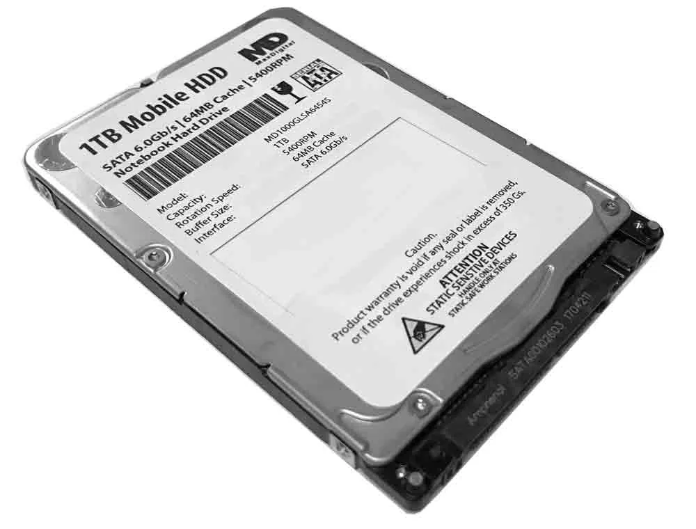 GoHardDrive GoHardDrive 1TB 5400RPM 64MB 7mm SATA 2.5" laptop hard drive — Produktfoto