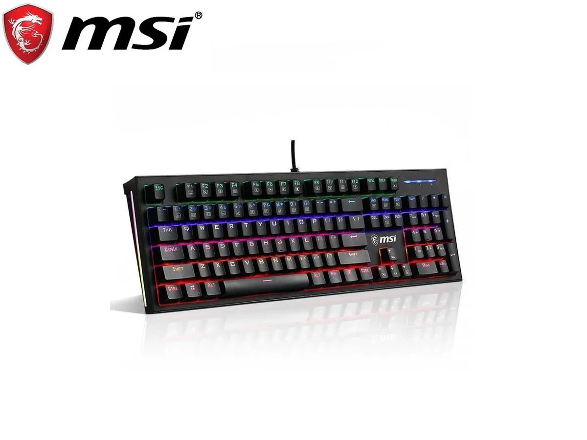 MSI MSI GK50Z Mechanical Gaming Keyboard Red Switch Black 104 Keys Wired — photo du produit