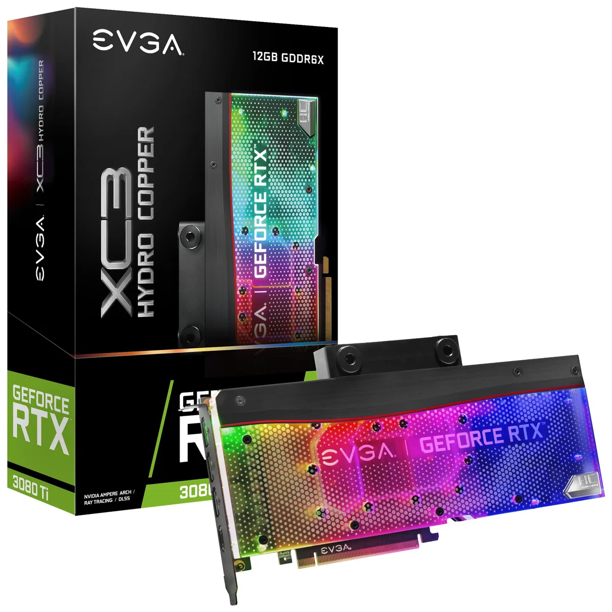 EVGA EVGA GeForce RTX 3080 Ti XC3 Ultra Hydro Copper graphics card — photo du produit