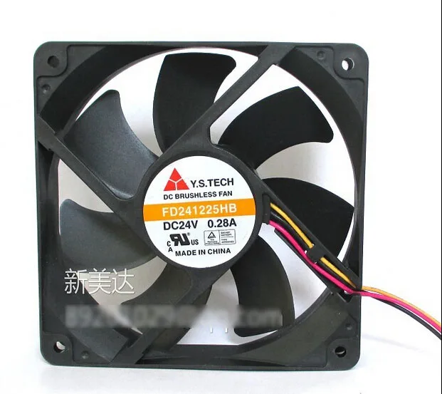 OEM Industries OEM Industries FD241225HB 120mm 2 Ball 24V 0.28A 2600RPM 106.1CFM 44dB 3-wire CPU cooler — fotografia produktu