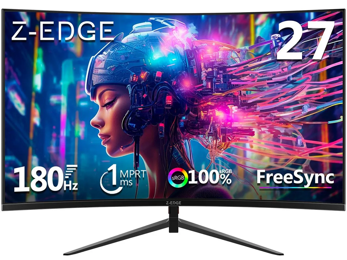 27 inch curved VA gaming monitor with ultra-slim bezel and matte finish