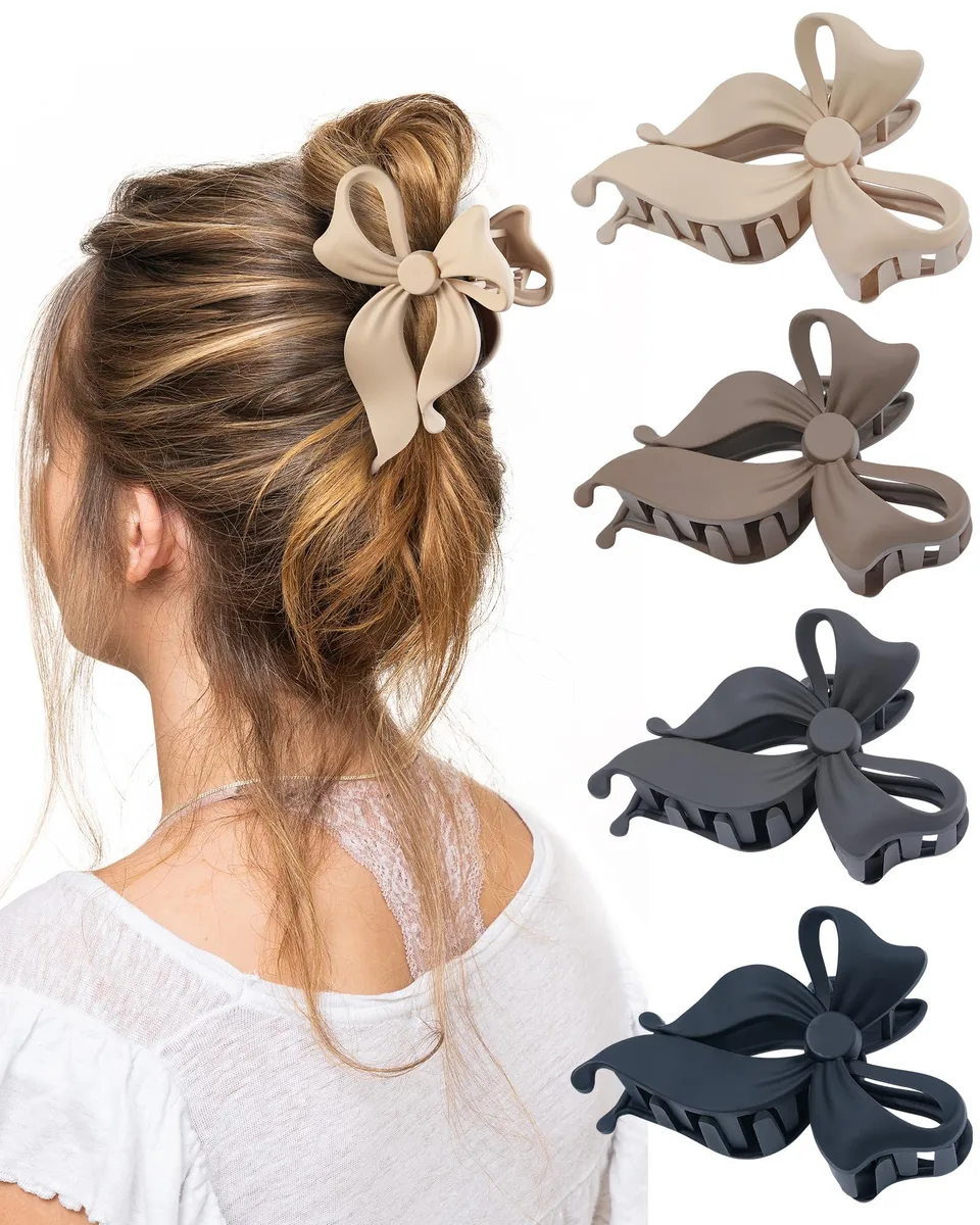 Lourny RY4624-C Bow Claw Clip 4 PCS 10.5 cm — fotografija proizvoda