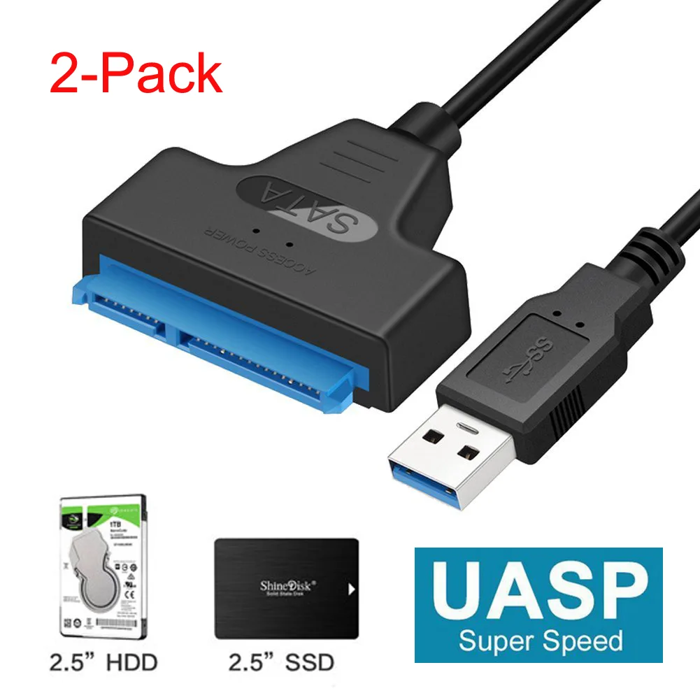 ESTONE ESTONE SATA III to USB 3.0 Adapter for 2.5in Drives, UASP, 2 Pack — ภาพสินค้า