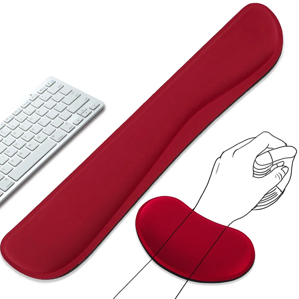 Kaetyu KMS-ERGOMF-RED Wrist Rest Set Red — 제품 사진