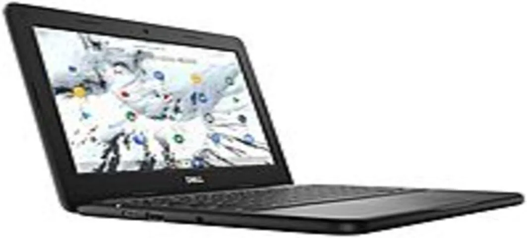 Black Dell Chromebook 11 3100 laptop, 11.6 inch screen, rugged rubberised edges