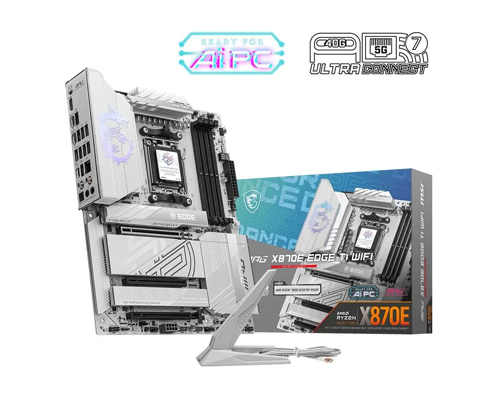 MSI MSI MPG X870E EDGE TI WIFI Blade Titanium AMD motherboard — photo du produit