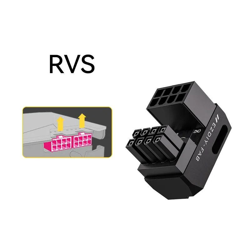Corn Electronics Corn Electronics 8-Pin GPU Power Adapter 180 Degree Black — product photo
