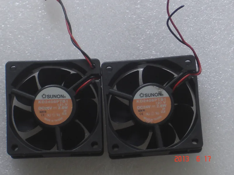 Zyvpee Zyvpee KD2406PTB1 60x25mm 24V 2.6W 4-pin 2-pack case fan — 제품 사진