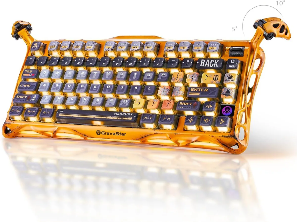 Grava Star Grava Star Mercury K1 Pro gaming keyboard Yellow 75% layout — product photo