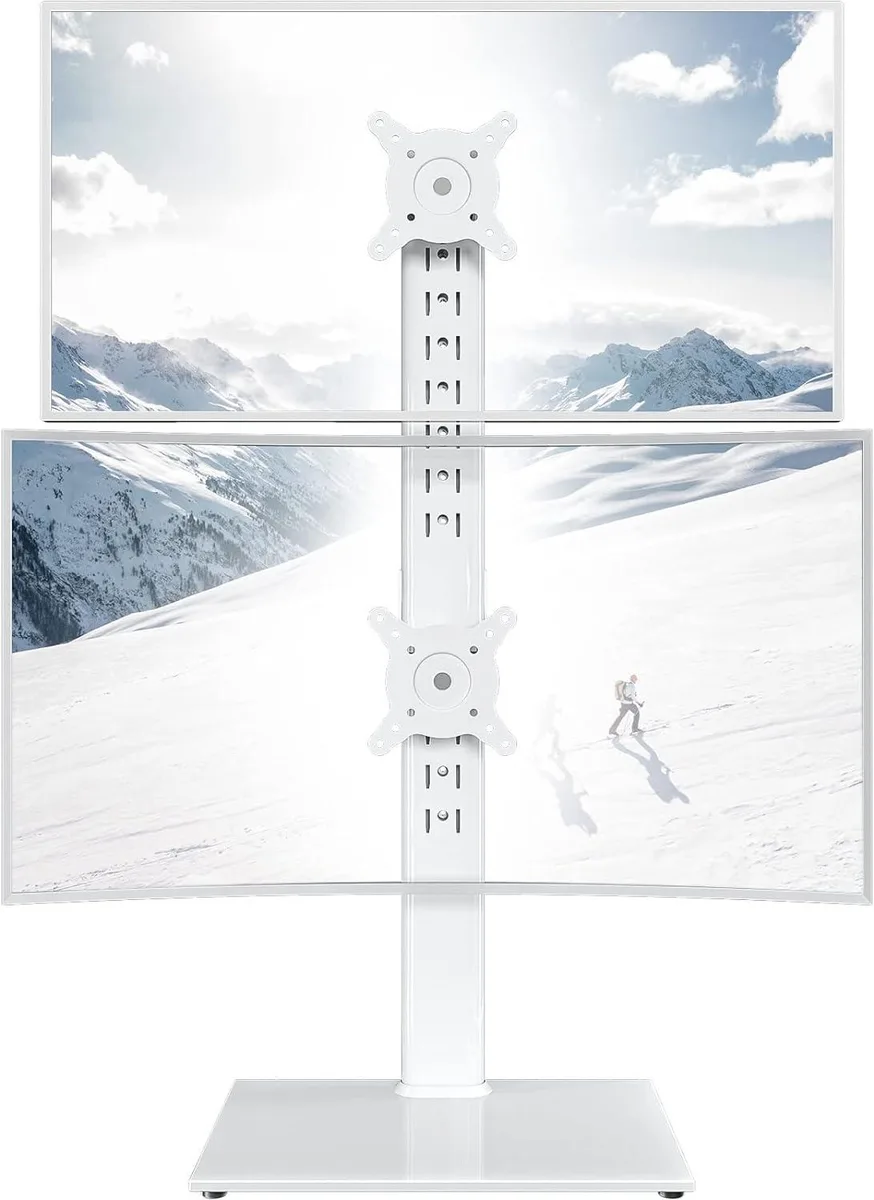 BFKK BFKK Dual Vertical Monitor Stand 13-34 in 44 lbs White — foto del producto
