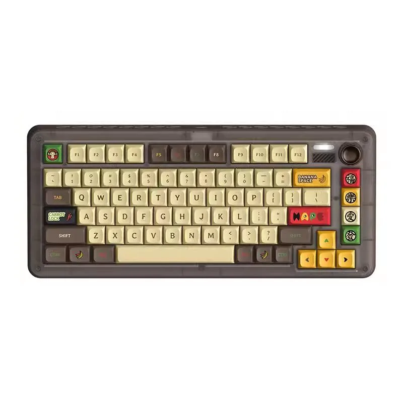 BFKK BFKK Happy Ape 75% Mechanical Gaming Keyboard Chocolate — photo du produit