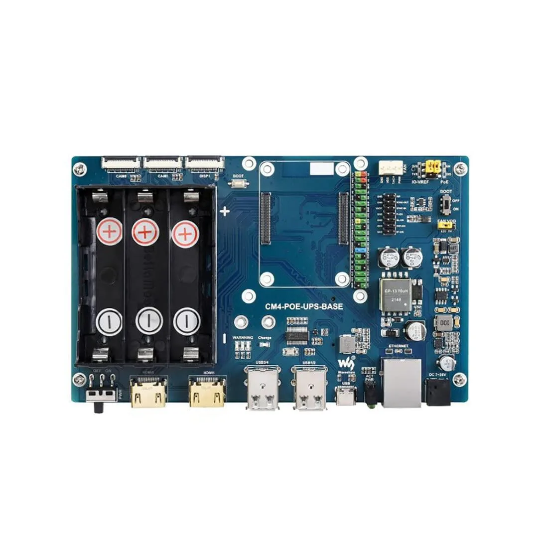 LORDWORLD LORDWORLD PoE UPS Base Board for CM4 40PIN GPIO — produktfoto