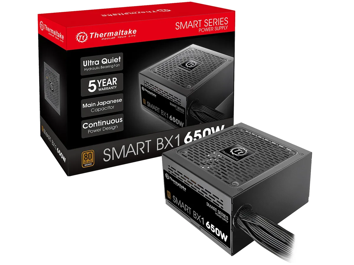Thermaltake Thermaltake Smart BX1 650W Bronze Non-Modular Power Supply PS-SPD-0650NNFABU-1 — toote foto