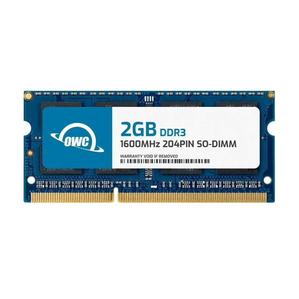 OWC OWC 2GB DDR3 1600 PC3-12800 CL11 1Rx8 204-pin 1.5V SODIMM memory upgrade — ürün fotoğrafı
