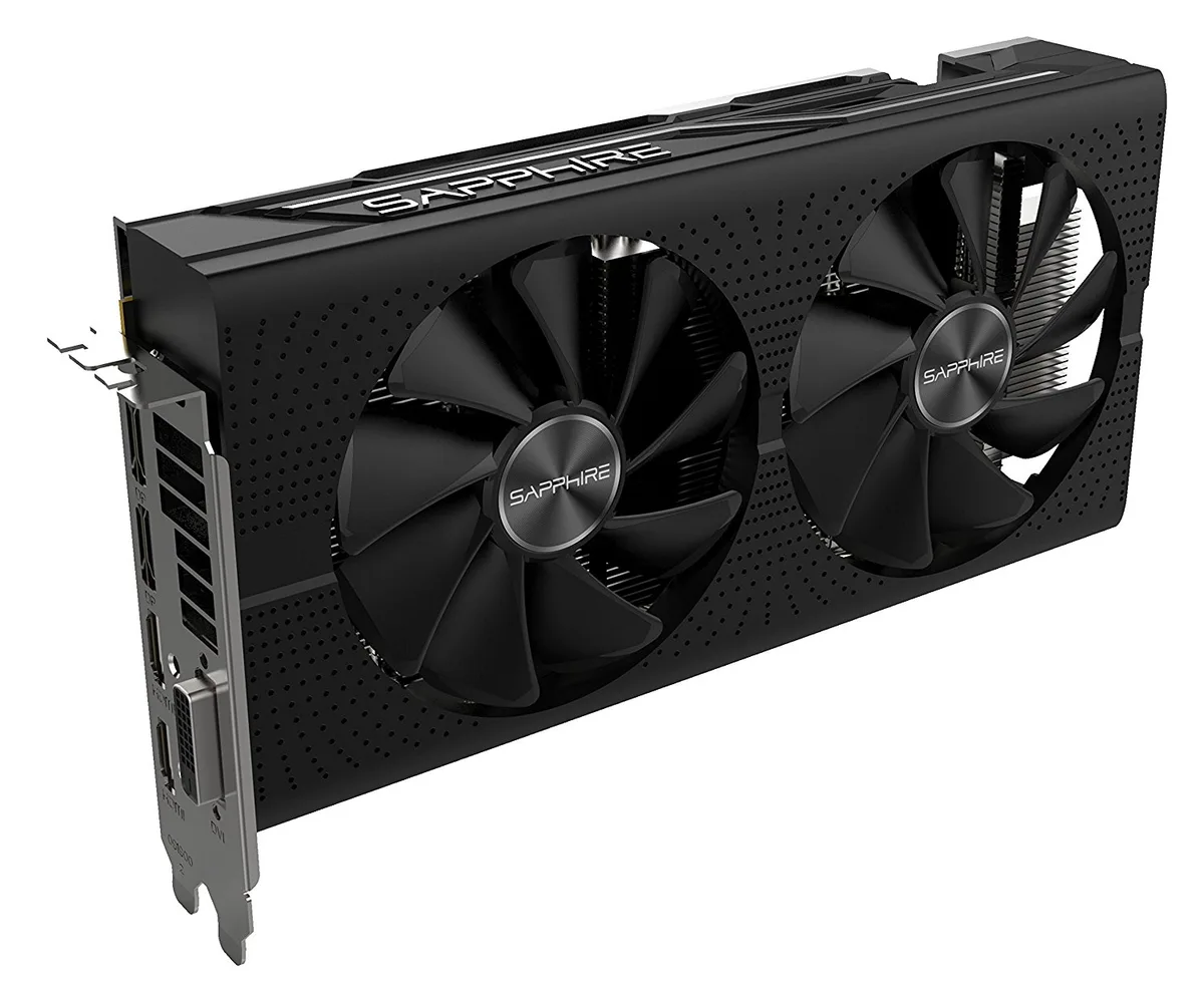 Sapphire Pulse Radeon RX 580 graphics card with dual fans and silver shroud