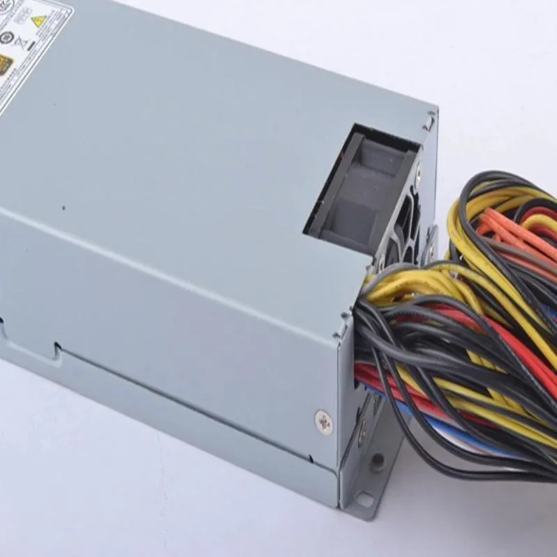 Silver 2U ATX power supply unit with rear fan grille