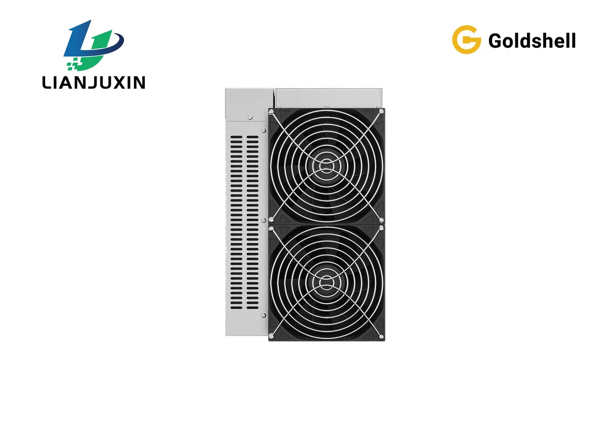 Rectangular ASIC miner with metal casing and cooling fans