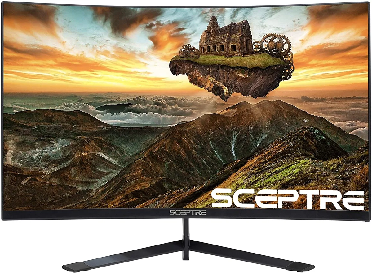 Sceptre Inc Sceptre Inc 27" Curved Gaming Monitor 185Hz 144Hz 1800R FHD 1920x1080 92% sRGB 16.7M Colors 3ms Machine Black — Produktfoto