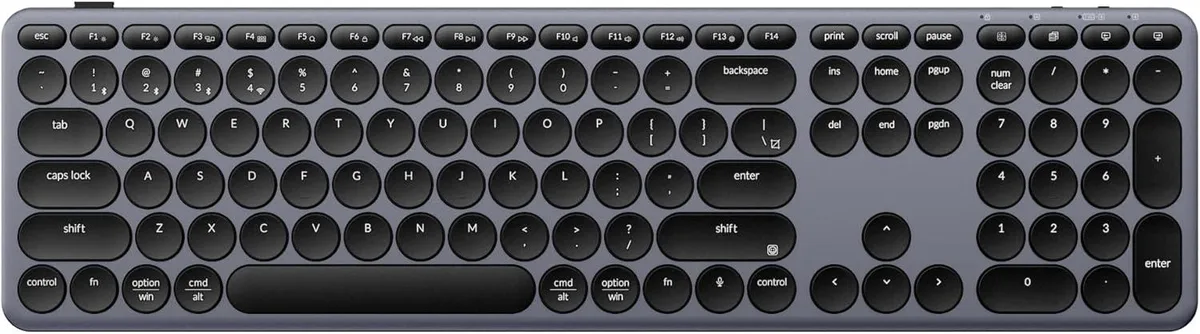 TUKO TUKO B5 Pro Full-Size Gaming Keyboard 2.4 GHz Bluetooth 5.2 300h 548g Space Gray — produktbild