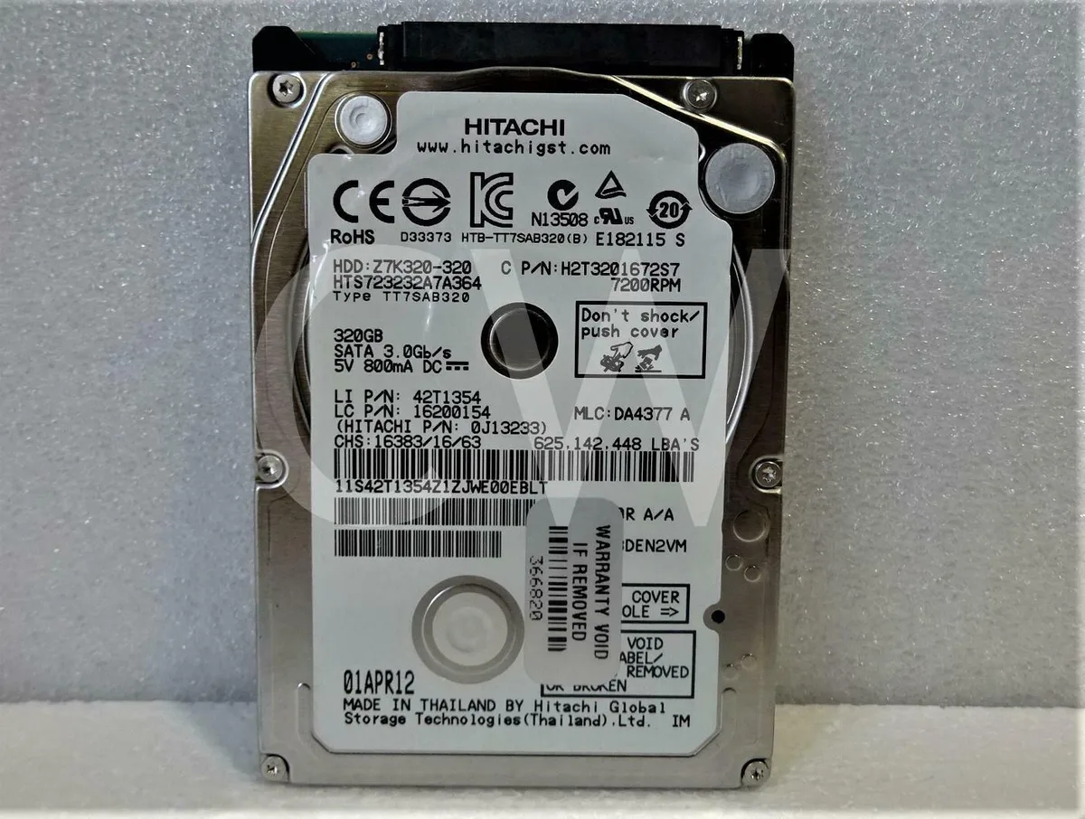 Hitachi, Ltd. Hitachi, Ltd. HTS723232A7A364 320GB 7200RPM 2.5 SATA internal hard drive — صورة المنتج