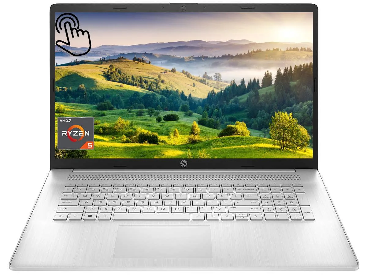 HP HP 17 Laptop AMD Ryzen 5 7530U 32GB 1TB SSD 17.3" HD+ Touchscreen Silver — photo du produit