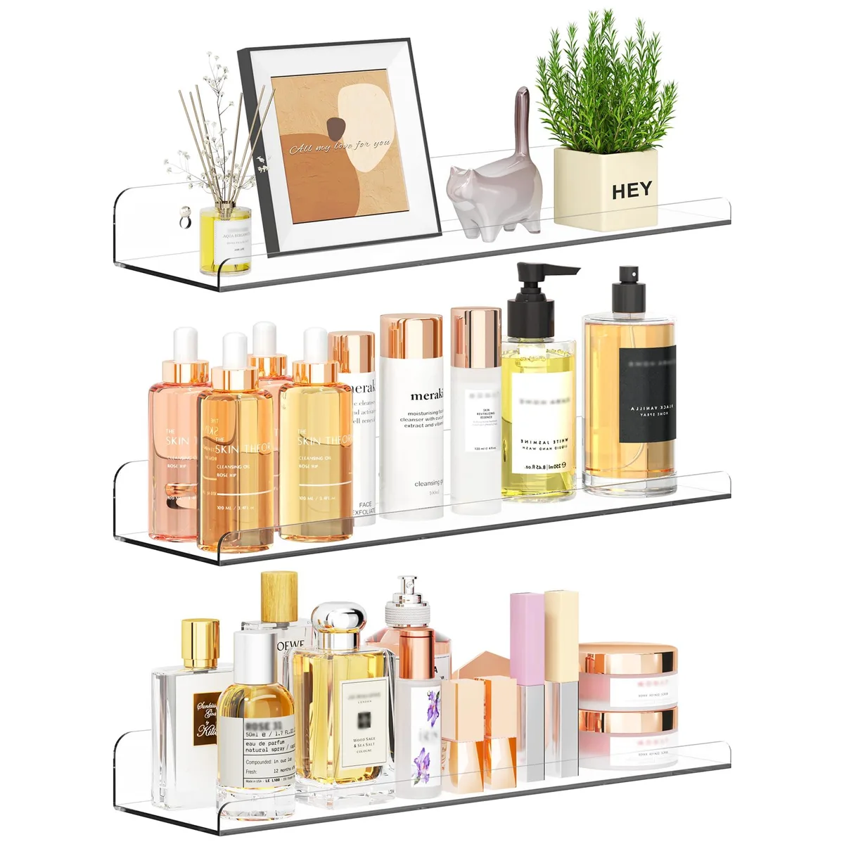 Qukaka Clear Floating Shelf 3-Pack 15 in — fotografia produktu