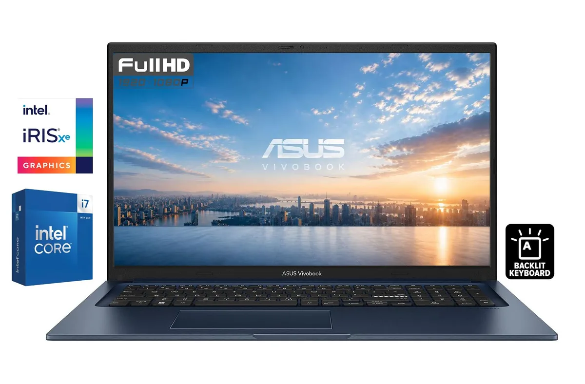 ASUS ASUS Vivobook 17 laptop i7-1355U 16GB 512GB 17.3" FHD Quiet Blue — product photo