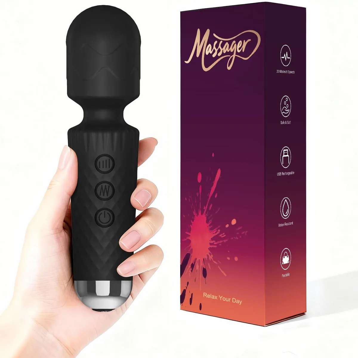  iLive B0FWSPK936 Blue Mini Massager 20 Modes 8 Speeds — product photo
