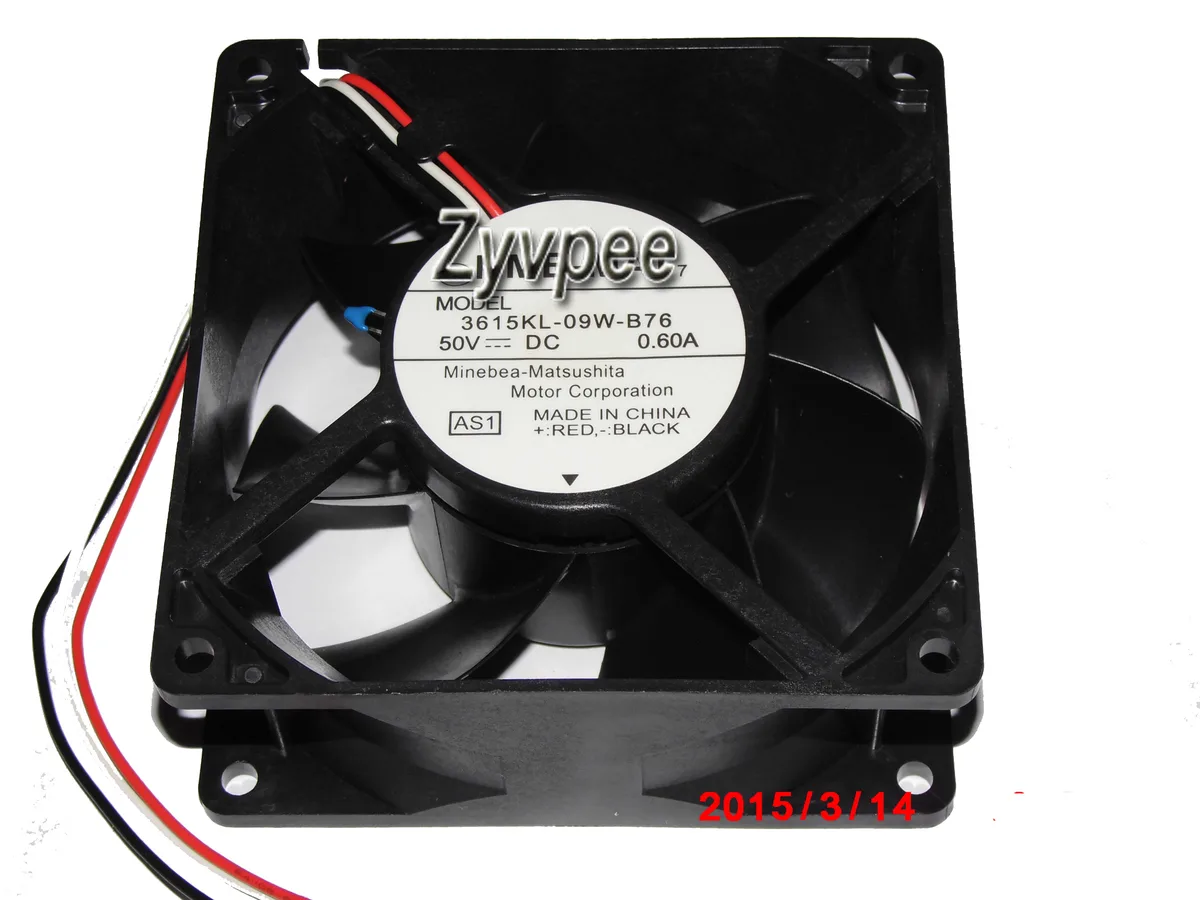 Zyvpee Zyvpee 3615KL-09W-B76 92x38mm 50V 0.6A 3-wire case fan — صورة المنتج
