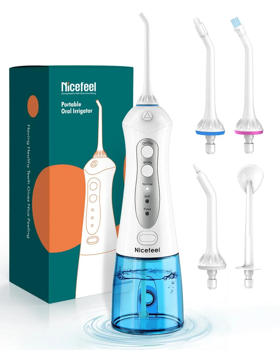  Nicefeel FC159 oral care 300ML 3 modes 5 tips IPX7 Blue — product photo