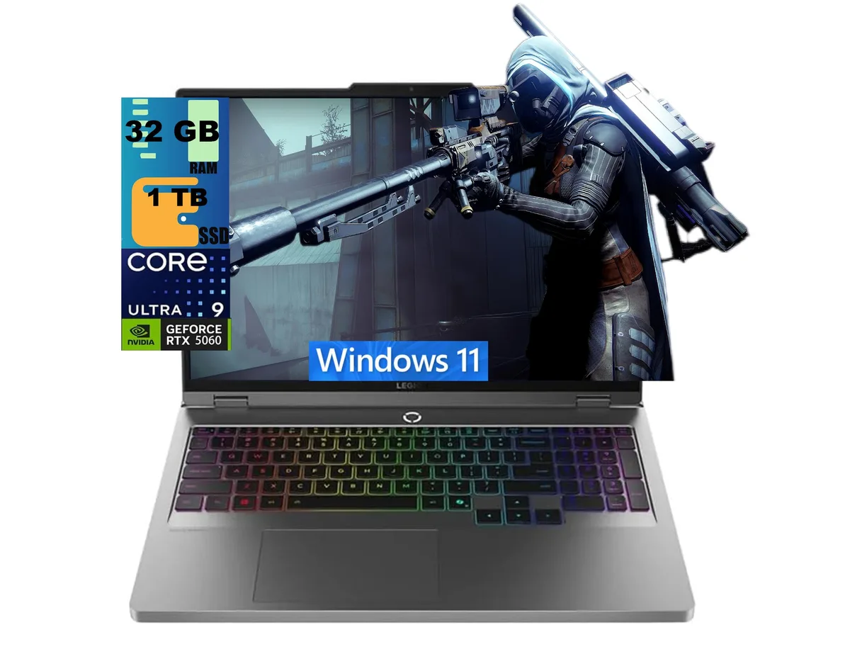 Gray Legion 5 16 laptop closed, matte finish, subtle logo