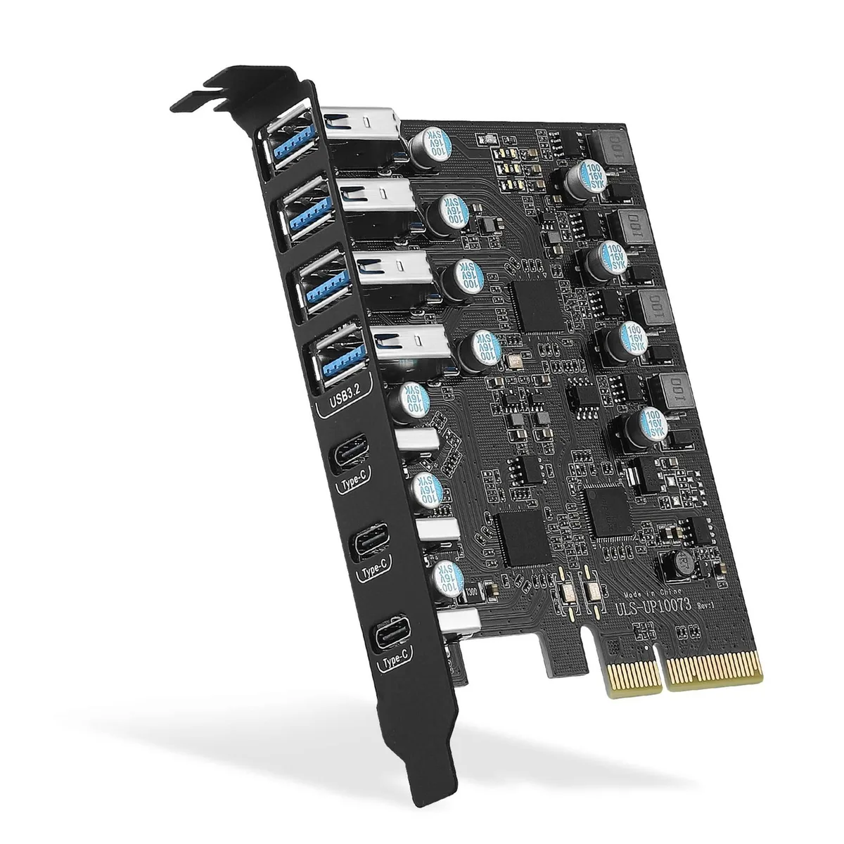 ESTONE ESTONE PCIE24A4C3.2 8-Port USB 3.2 Gen 2 Card 4C/4A 10 Gbps — preces foto