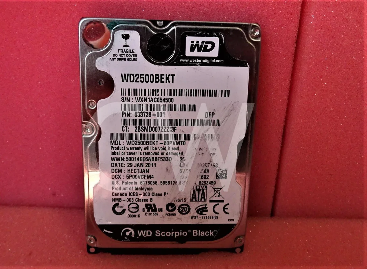 Western Digital Western Digital WD2500BEKT 250GB 7200RPM 2.5" SATA internal hard drive — Produktfoto