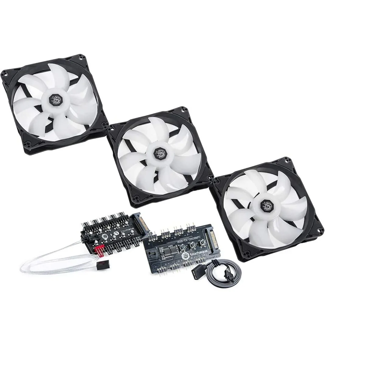Bitspower Bitspower Touchaqua Notos 120 Digital RGB 3-Pack case fan — foto produk