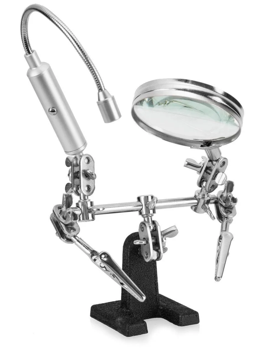  RamPro 2422 Helping Hand Magnifier Stand with LED 12 pack — product photo