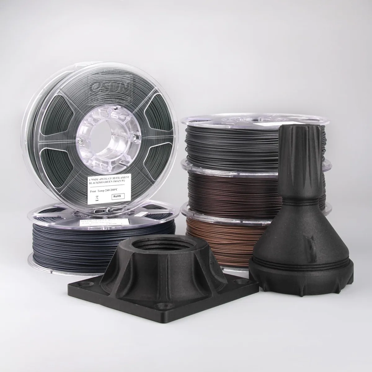 eSUN eSUN Carbon Fiber PETG Filament 1.75mm 1KG Blackish Green 3d printers accessory — صورة المنتج